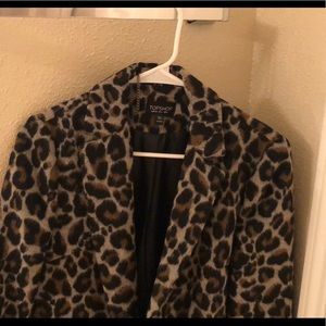 Topshop Jackets & Coats - Top shop wool blended Leopard coat Topshop Jackets & Coats - Top shop wool blended Leopard coat